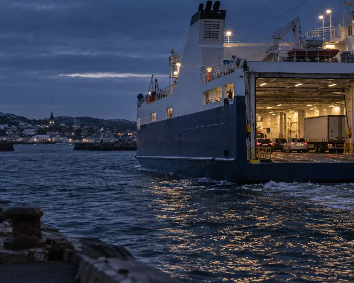 Ferry at sea